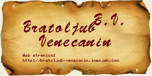 Bratoljub Venečanin vizit kartica